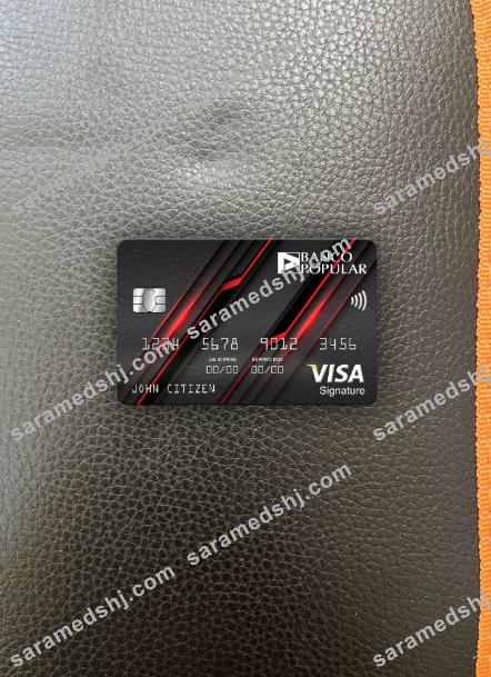 Portugal Banco Popular bank visa signature card photolook front